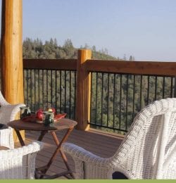 Courtwood Inn Deck Seating Area with View