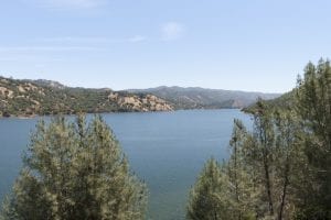 A view of New Melones lake in Central California. Photo take in late spring with a wide angle lens.