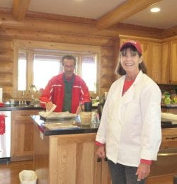 Chris and Larry in the kitchen