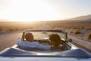 couple on a road trip