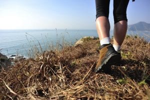 hiking with views of water