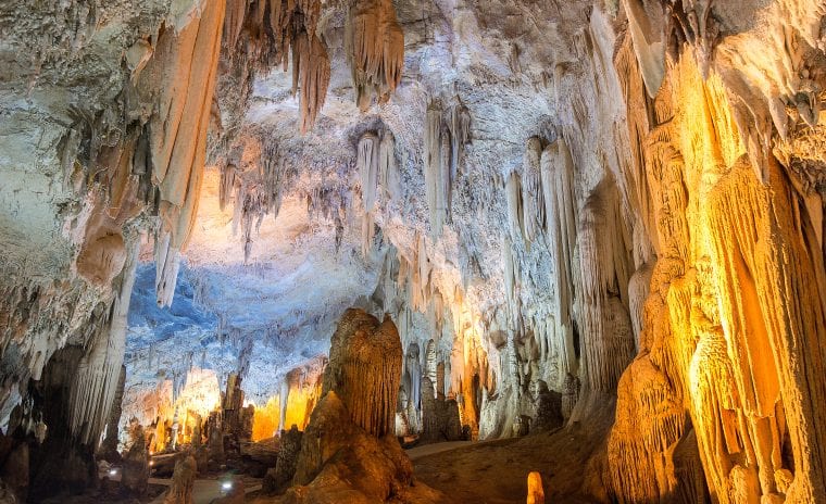 stalagmite and cave