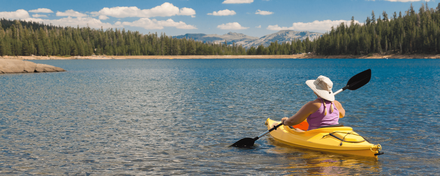 kayaker on a lake